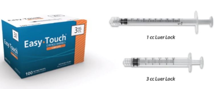 1mL Luer Lock Syringes